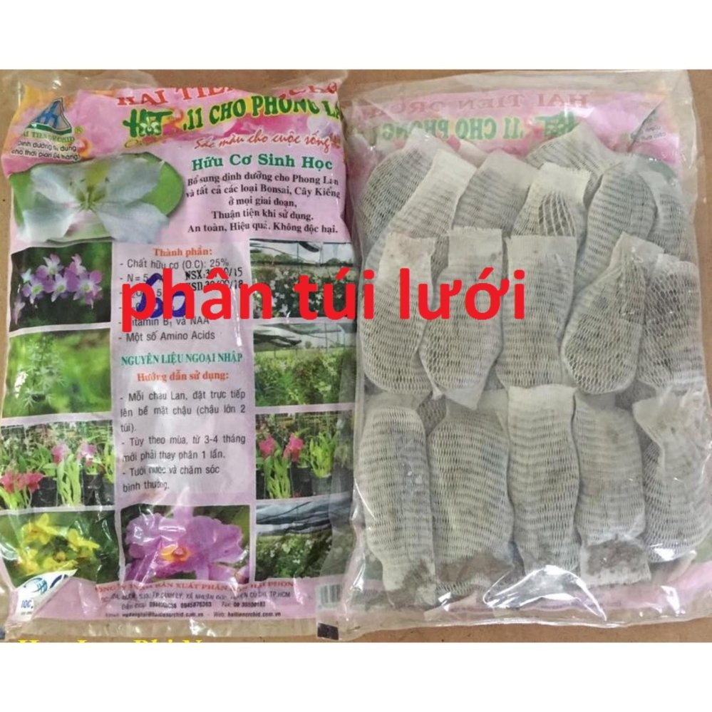 Phân hữu cơ sinh học Hải Tiên hồng chứa Vitamin B1 và NAA cho cây Phong Lan HAI TIEN ORCHID 500gram