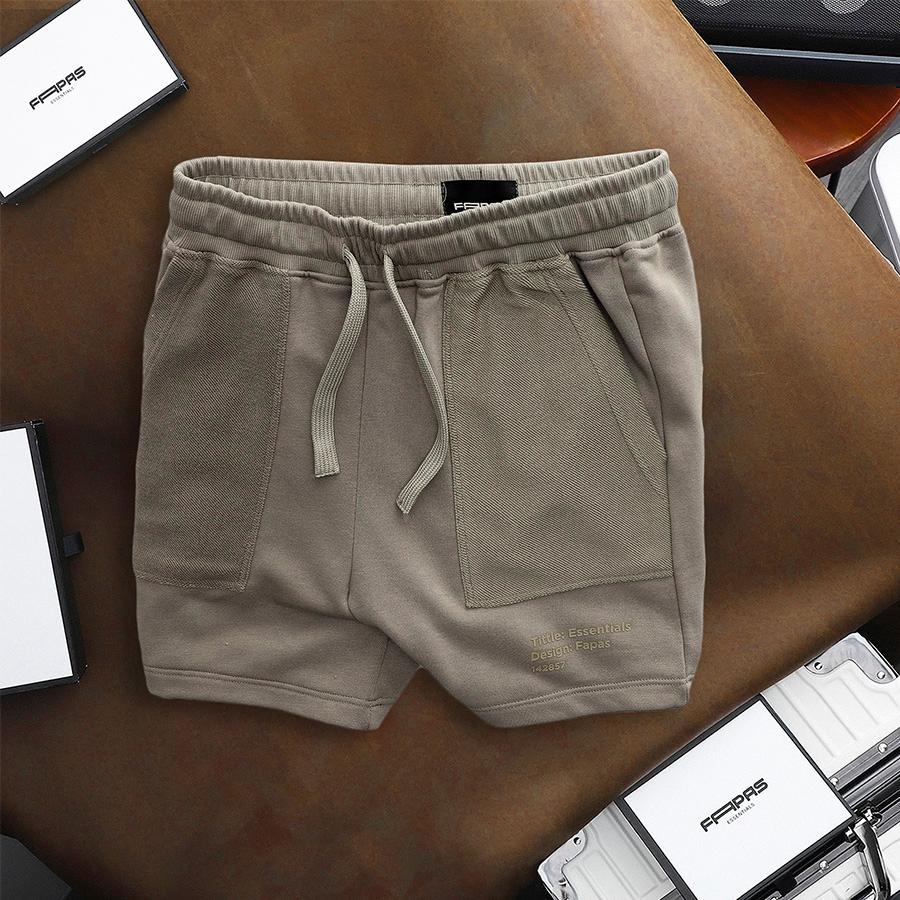 Quần Shorts Nam Design Chất Vải Nỉ Mềm Nhẹ Co Giãn Túi Lộn Trái Ấn Tượng Năng Động Form Chuẩn - FAPAS