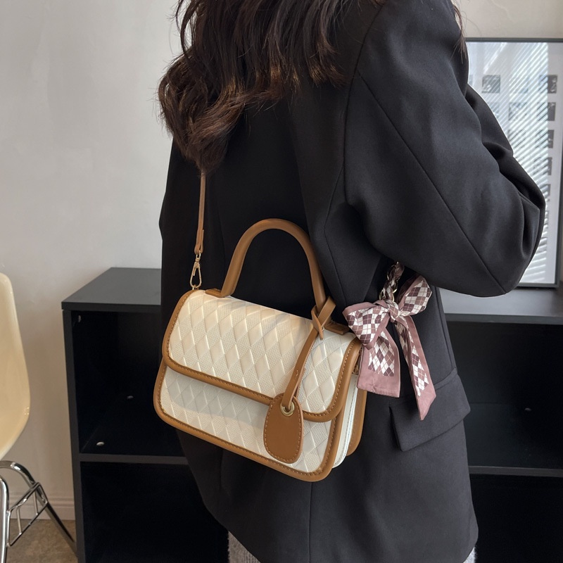 Túi Đeo Vai Bằng Lụa Họa Tiết Kẻ Sọc Cho Nữ