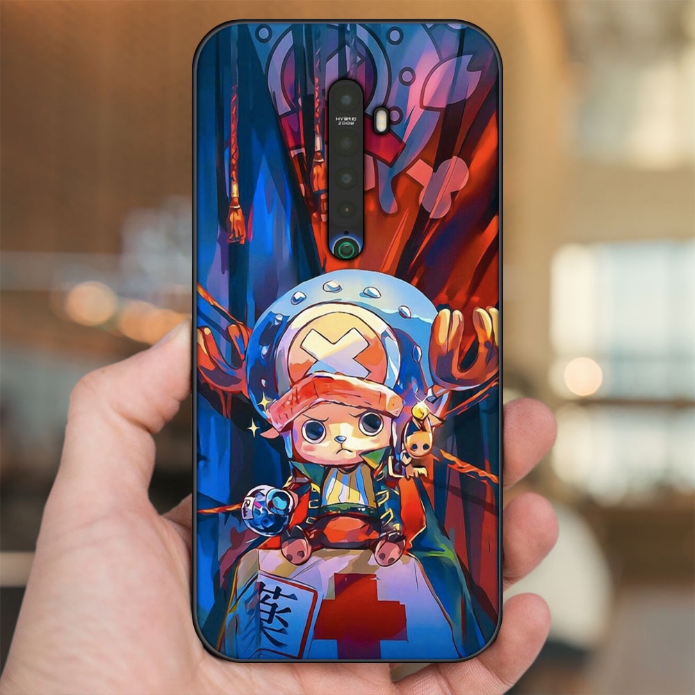 Ốp lưng Oppo Reno 2 viền đen in hình Chopper One Piece Đảo Hải Tặc