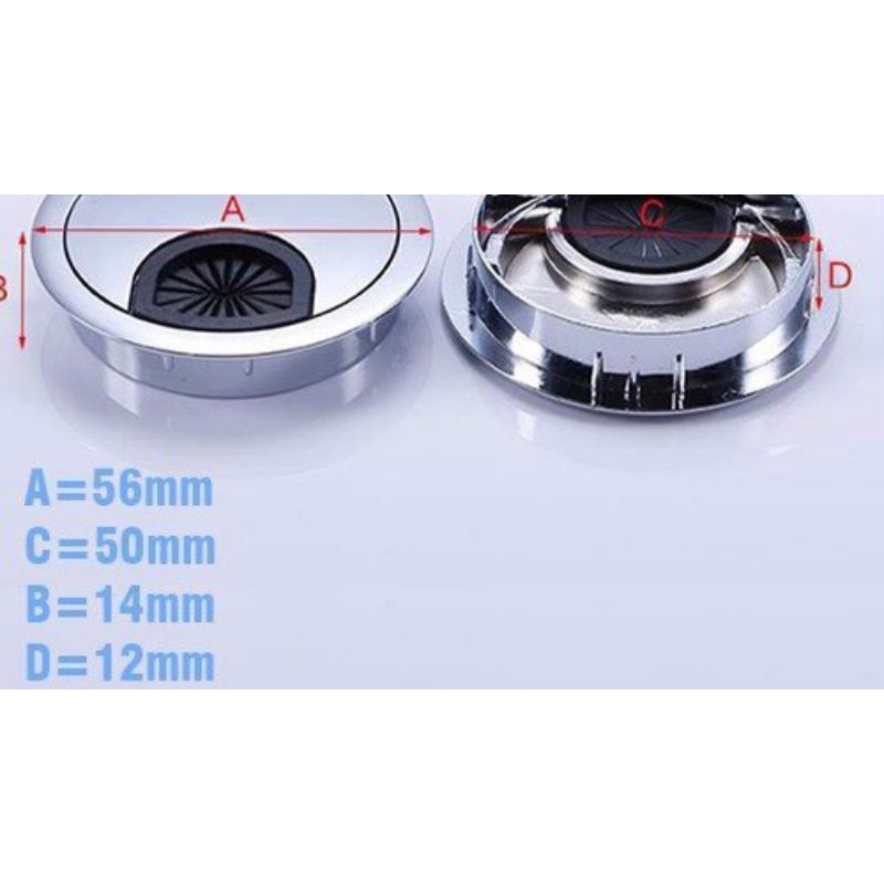Nắp luồn dây điện inox mạ inken bóng
