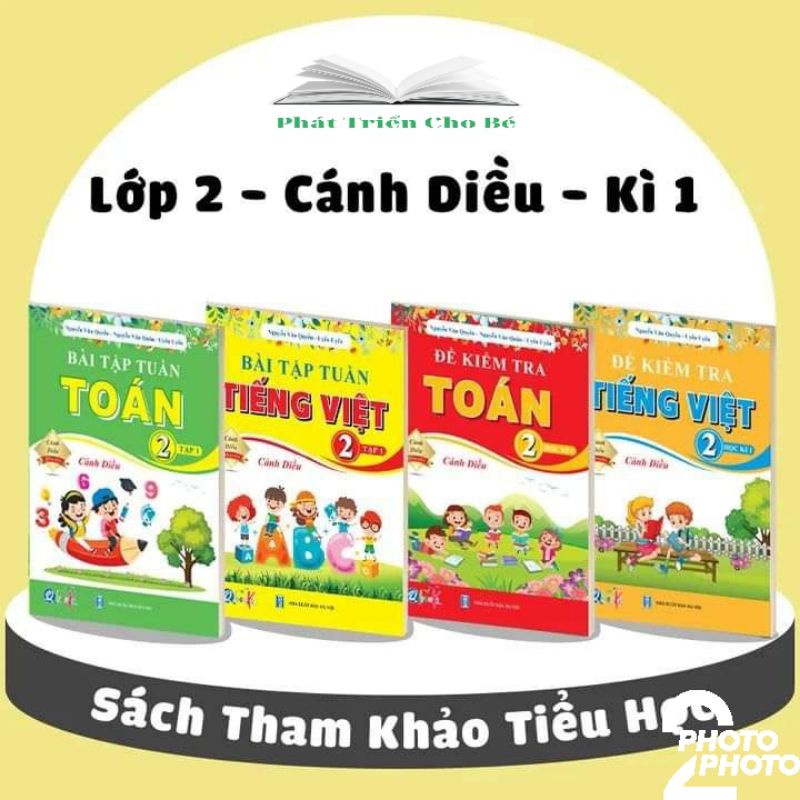 Sách - Combo Bài Tập Tuần Và Đề Kiểm Tra Toán Và Tiếng Việt Lớp 2 - Cánh Diều - Học Kì 1