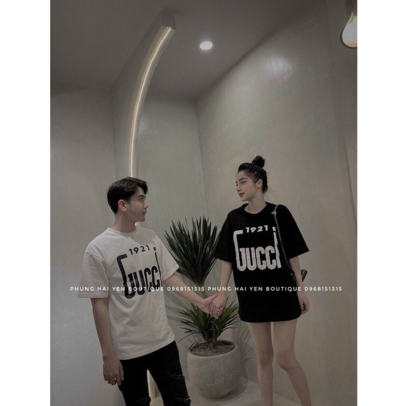 [RẺ VÔ ĐỊCH] Áo thun unisex G G 1921 basic form rộng tay lỡ dành cho nam nữ