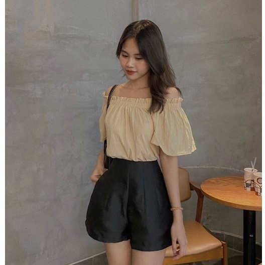 Quần Short Phồng tafta cạp liền tôn dáng - Mã 613