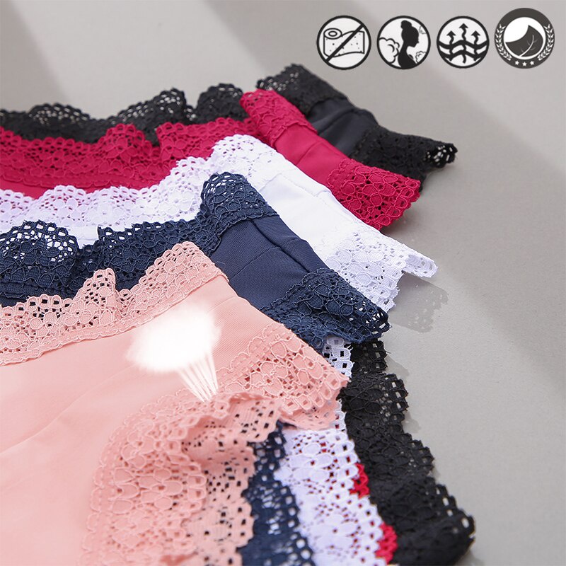 Set 2 Quần Lọt Khe FINETOO Không Đường May Phối Ren Phong Cách Brazil Quyến Rũ Size Lớn Cho Nữ M-XXL