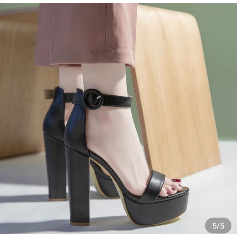 Giày Cao Gót, Xăng Đan Đế Trụ,Quai Ngang Chính Hãng Bigtree 1550-1