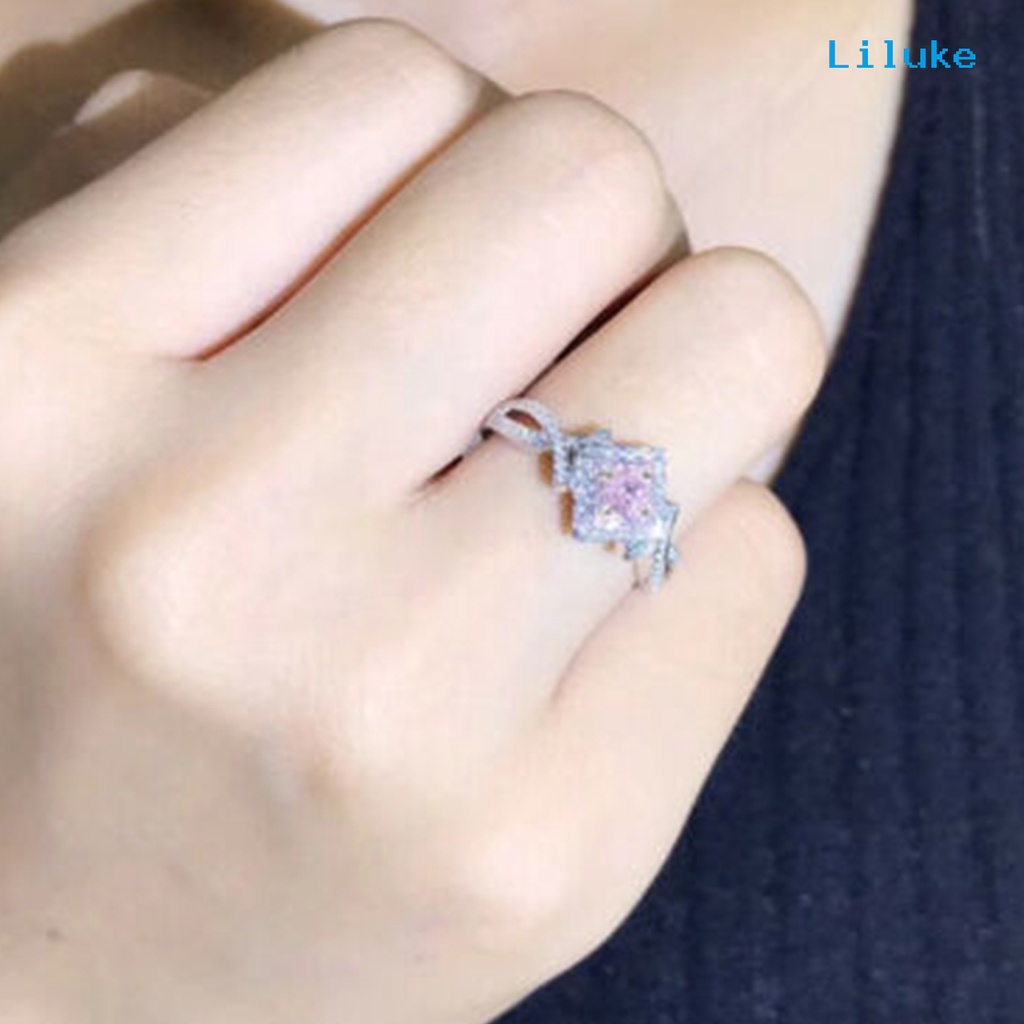 Nhẫn Hợp Kim Đính Đá Zircon Thời Trang Cho Nữ