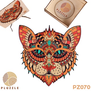 Bộ Xếp Hình Gỗ Thông Minh PLUZZLE hình Con Mèo - PZ070