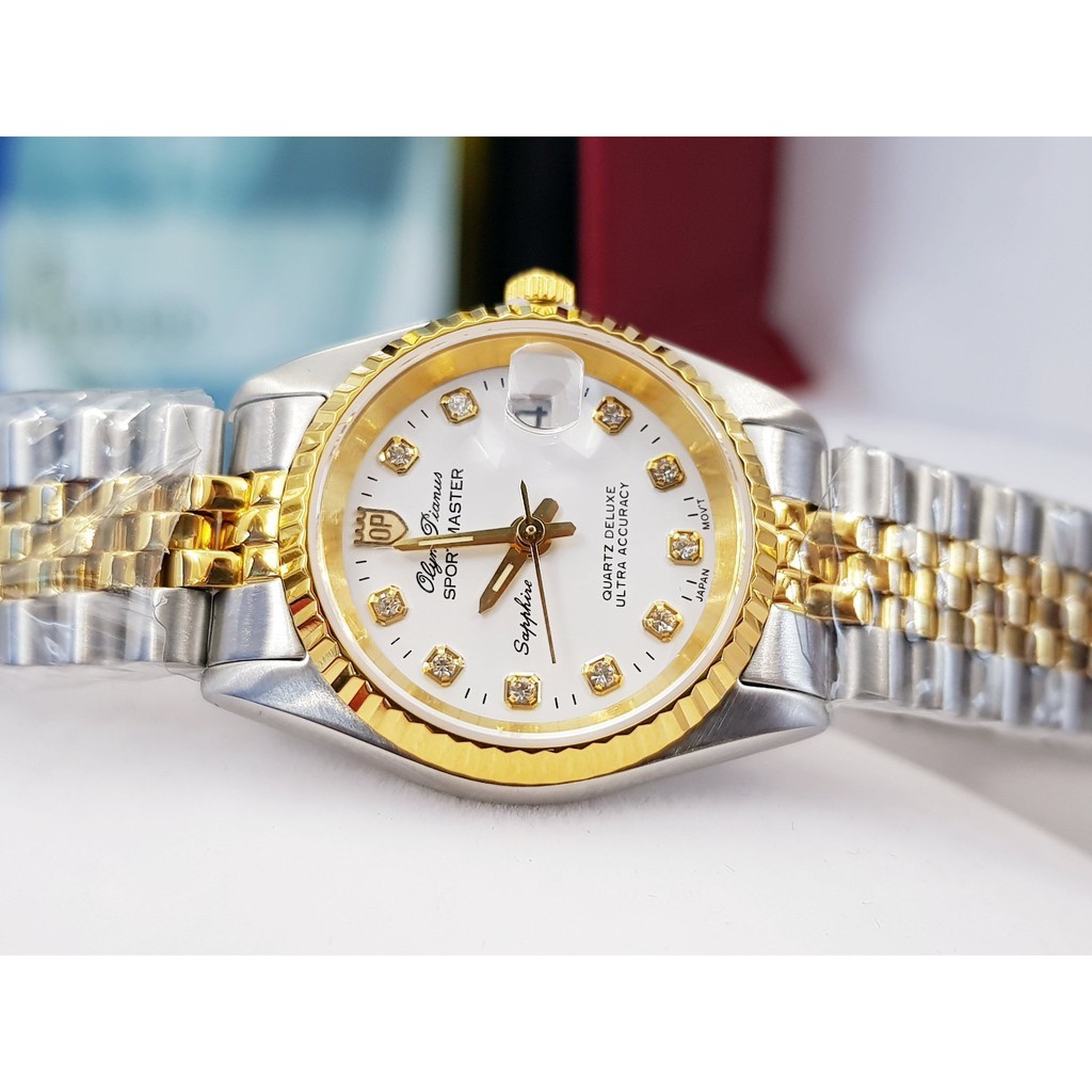 Đồng hồ nữ mặt kính sapphire chống xước Olym Pianus OP68322 OP68322LSK trắng