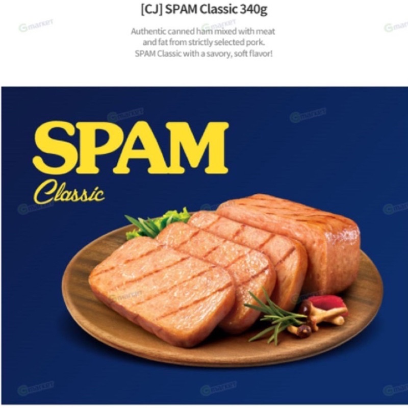 Thịt Hộp Ăn Liền Spam Classic 340gr - Hàn Quốc