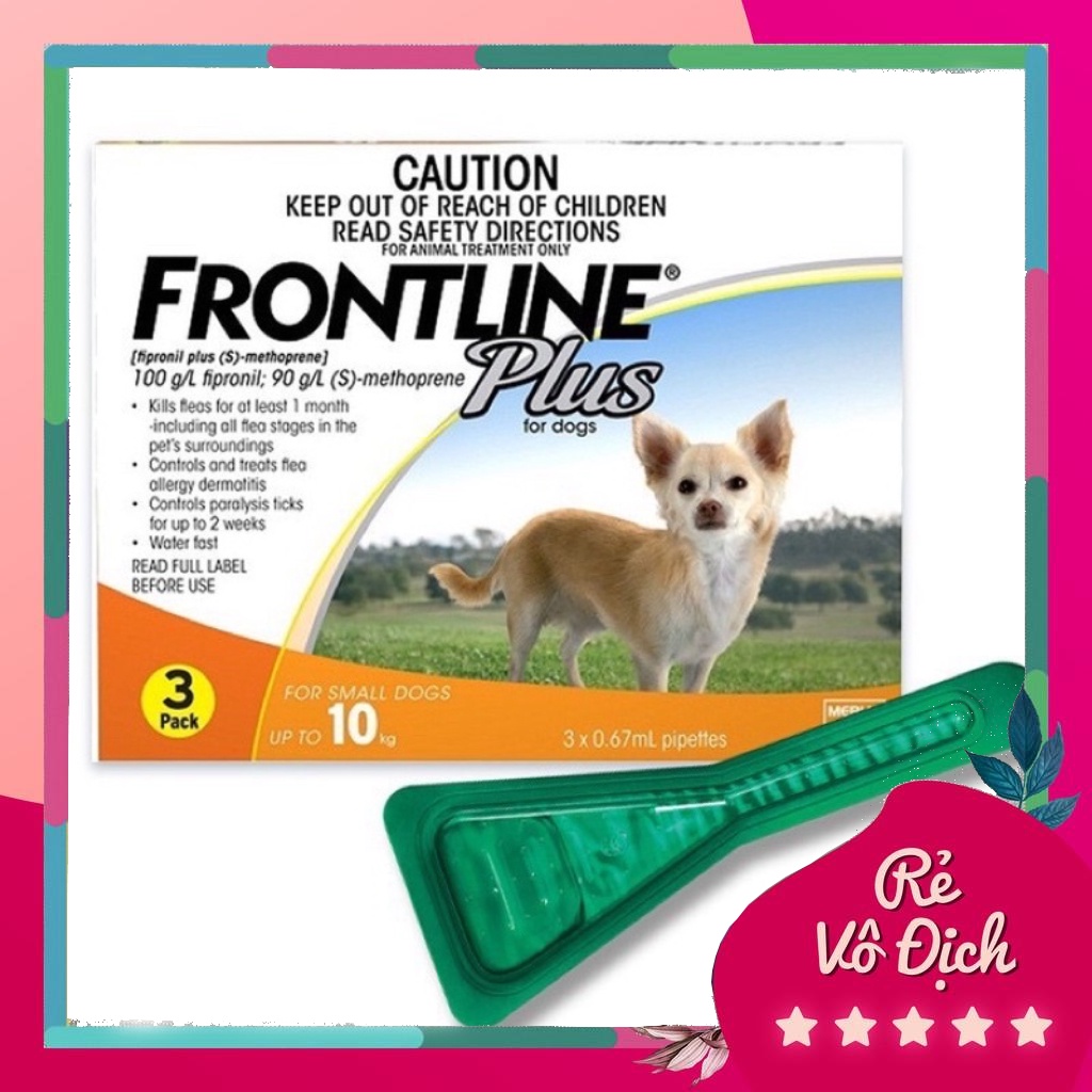 [ 1 Tuýp giá rẻ ] Nhỏ gáy trị ve, rận,bọ chét cho mèo và chó dưới 10kg Frontline Plus chính hãng Pháp