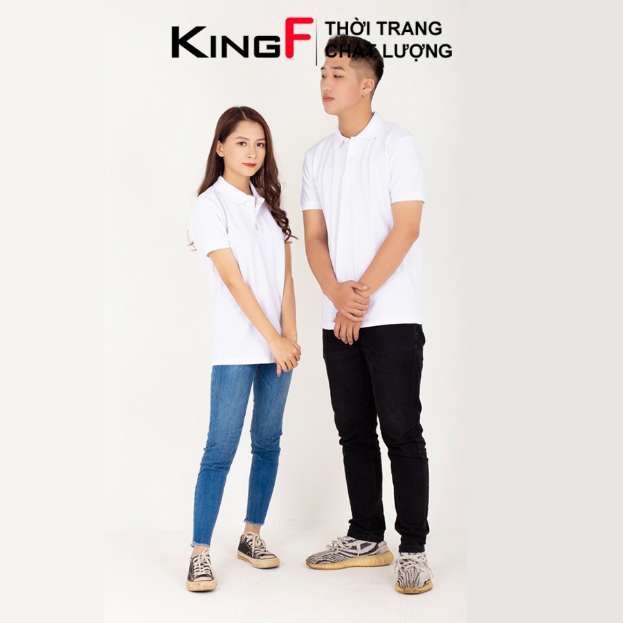 Áo polo nam KINGF Áo phông thun có cổ bẻ thoáng khí - Lớp nhóm đồng phục