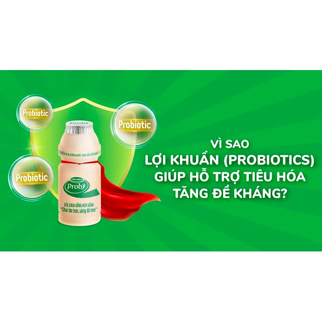 SET 3 LỐC (1/2 THÙNG) SỮA CHUA UỐNG MEN SỐNG PROBI 130ML (12 CHAI x 130ML)