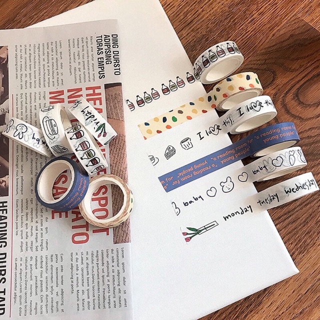 Washi tape phong cách Hàn Quốc