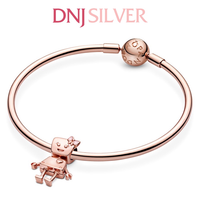 [Hàng cao cấp] Charm bạc 925 cao cấp, hàng chuẩn bạc - Charm Rose Gold Bella Bot thích hợp để mix vòng tay charm - DN122