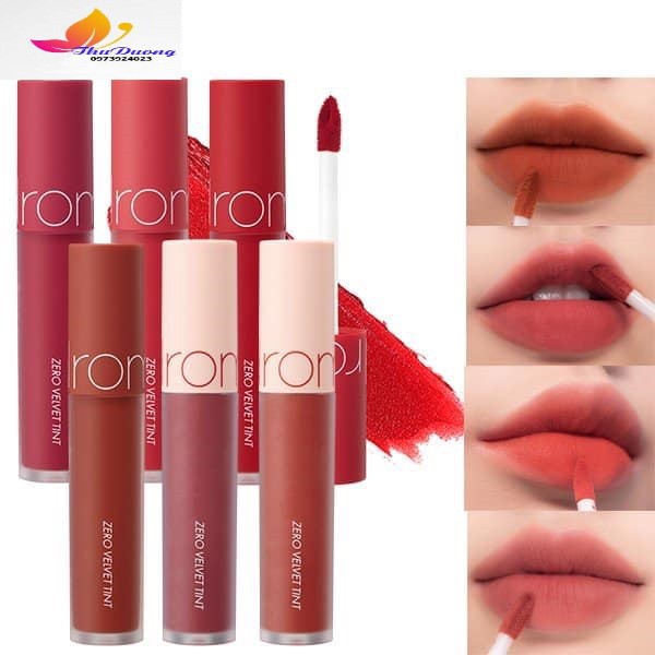 Son Kem Lì, Lên Màu Siêu Chuẩn, Mềm Mại Như Nhung Romand Zero Velvet Tint 5.5g