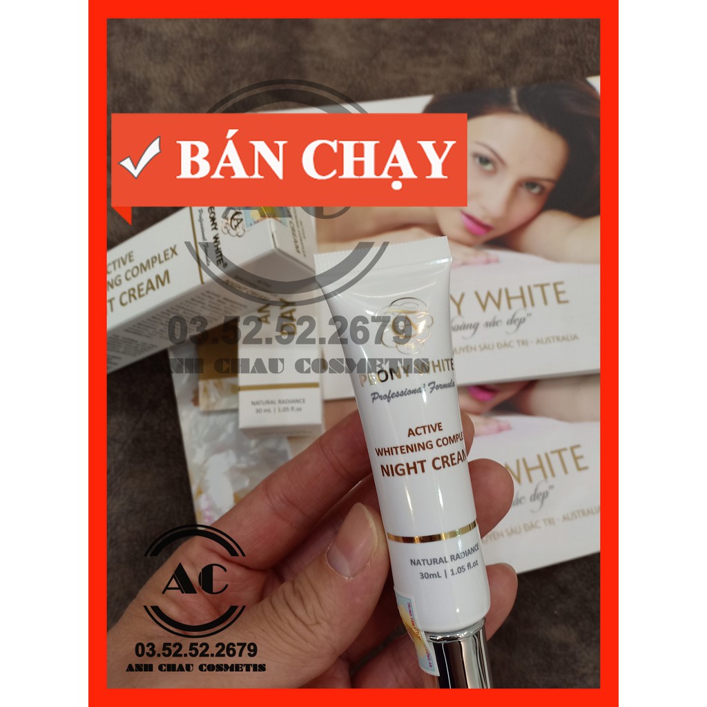 Kem nám da ban đêm Peony white