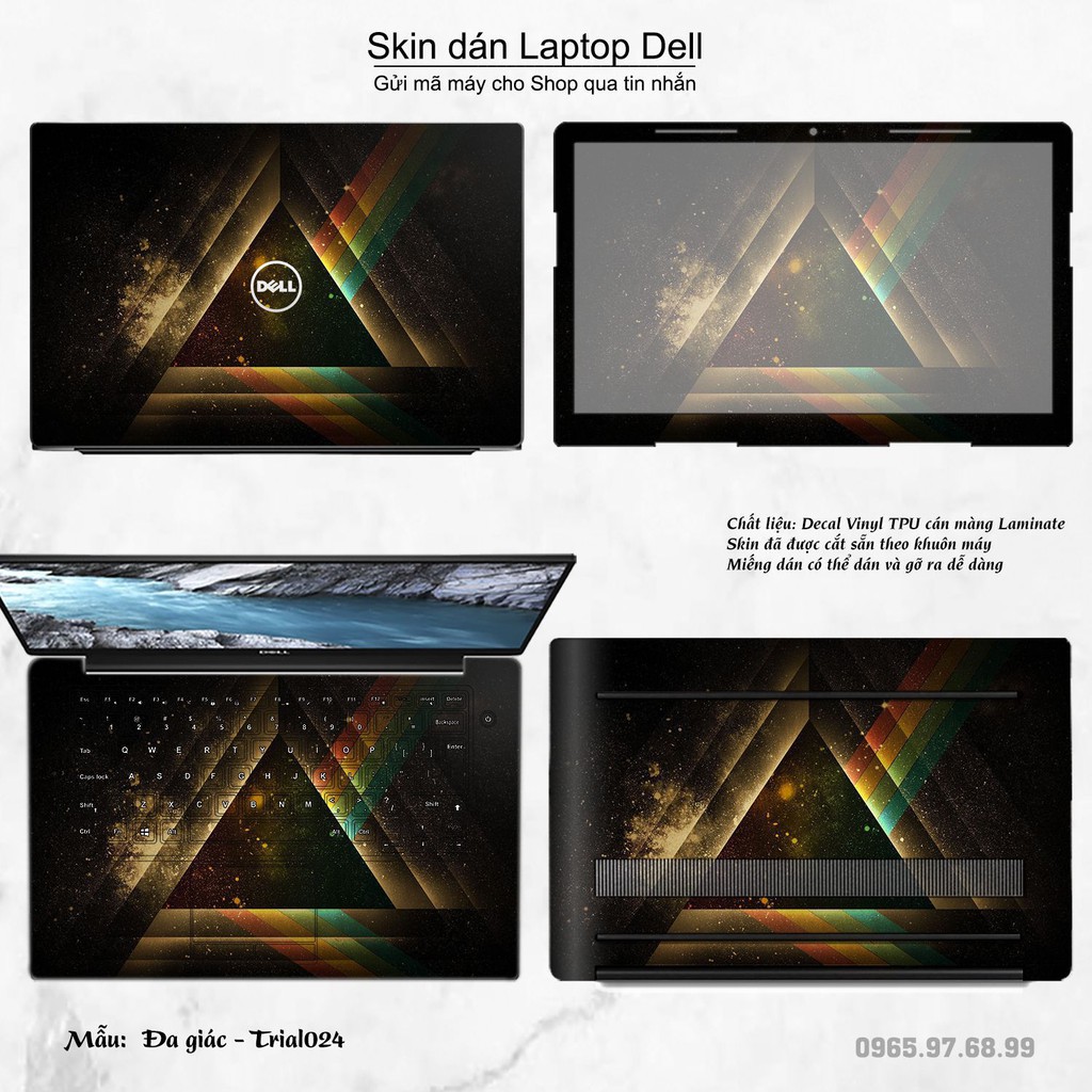 Skin dán Laptop Dell in hình Đa giác _nhiều mẫu 4 (inbox mã máy cho Shop)