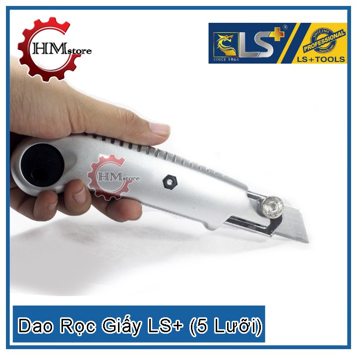 [Chính hãng] Dao rọc giấy LS+ Dao rọc giấy 5 lưỡi loại lớn inox