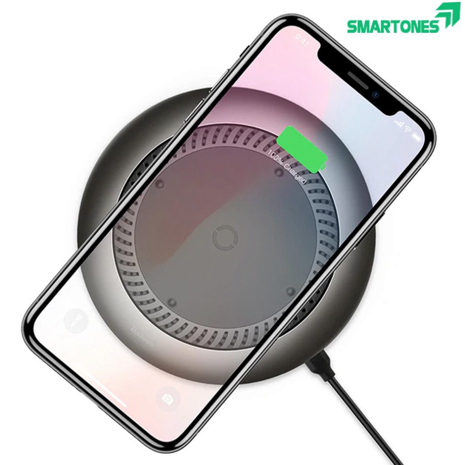 Đế sạc không dây Baseus Wireless Charger cho iPhone 8/8Plus/X/Xs/ Samsung S8/ S9/ Note 8/9 công suất 10W Chuẩn Qi