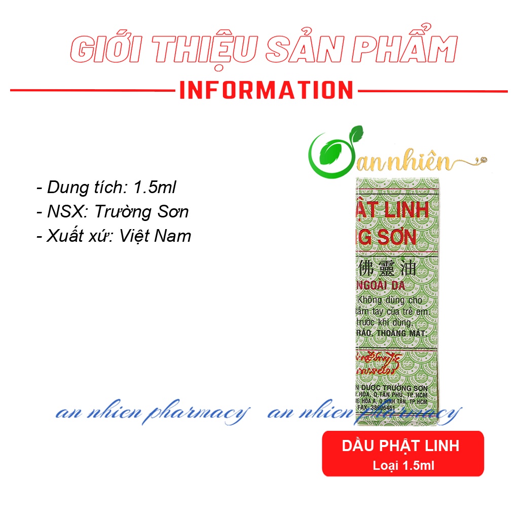 Dầu Gió Phật Linh Trường Sơn