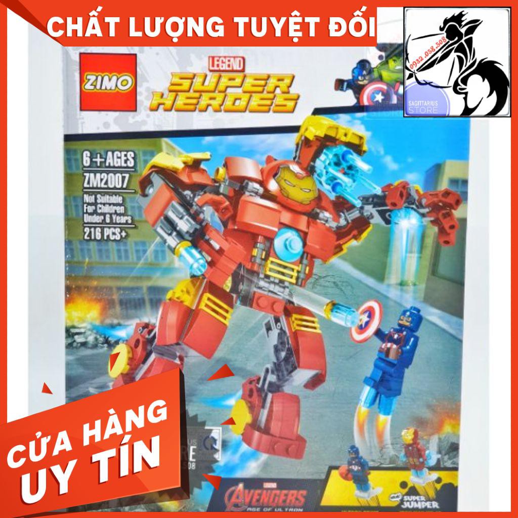 Lego Zimo ZM2007 Lắp Ráp SuperHeroes Ironman MK37