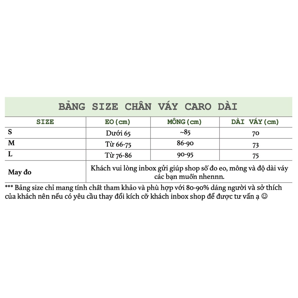 (CÓ SẴN-NHẬN MAY ĐO) CHÂN VÁY CARO MÀU NÂU CHOCO HÀN QUỐC | BigBuy360 - bigbuy360.vn