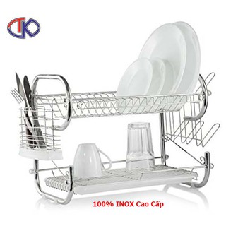 Giá bát inox Hàn Quốc 2 tầng - Model E