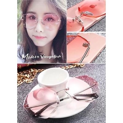 Mắt kính râm mát thời trang nữ nam gọng đa giác siêu hot phong cách Hàn Quốc màu sắc thời thượng hợp đi biển kỷ yếu 008