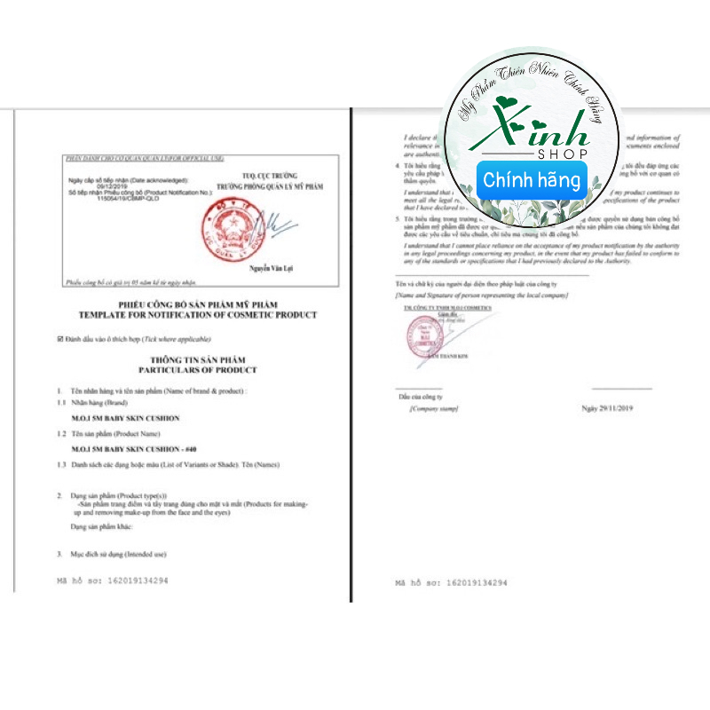 Phấn nước BABY SKIN CUSHION MOI che khuyết điểm