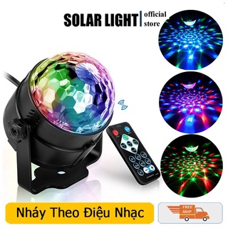 Đèn nháy theo nhạc có điều khiển từ xa là đèn vũ trường bar led 7 màu sân khấu