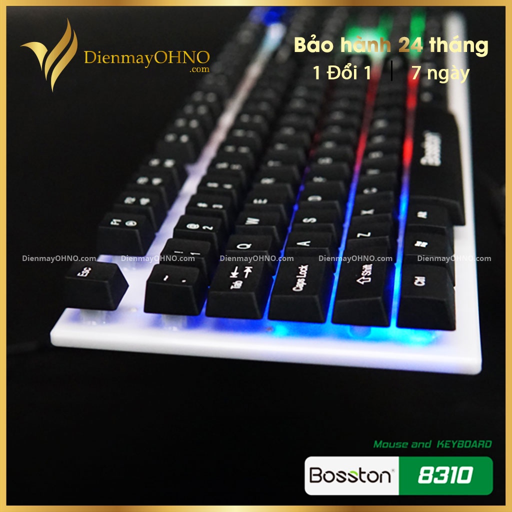 Combo Chuột Gaming Và Bàn Phím Giả Cơ Có Dây Bosston 8310 Đèn LED Cao Cấp - OHNO Việt Nam