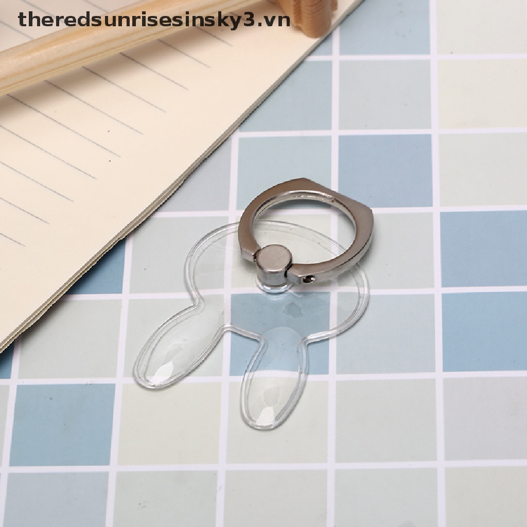 1 Nhẫn Móc Ngón Tay Giữ Điện Thoại Trong Suốt Dễ Thương