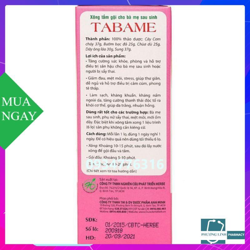 TABAME - XÔNG TẮM CHO BÀ MẸ SAU SINH