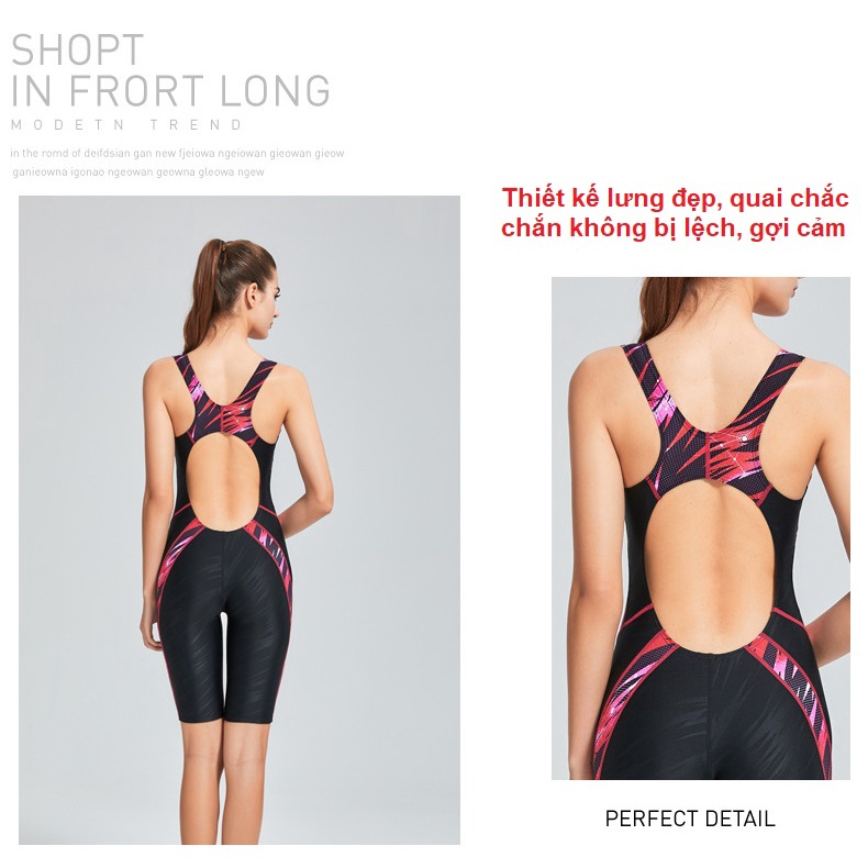 Đồ bơi nữ cao cấp kín đáo - Áo tắm liền thân - Đồ tập Yoga co giãn 4 chiều, thoáng khí, nhanh khô BBW6068