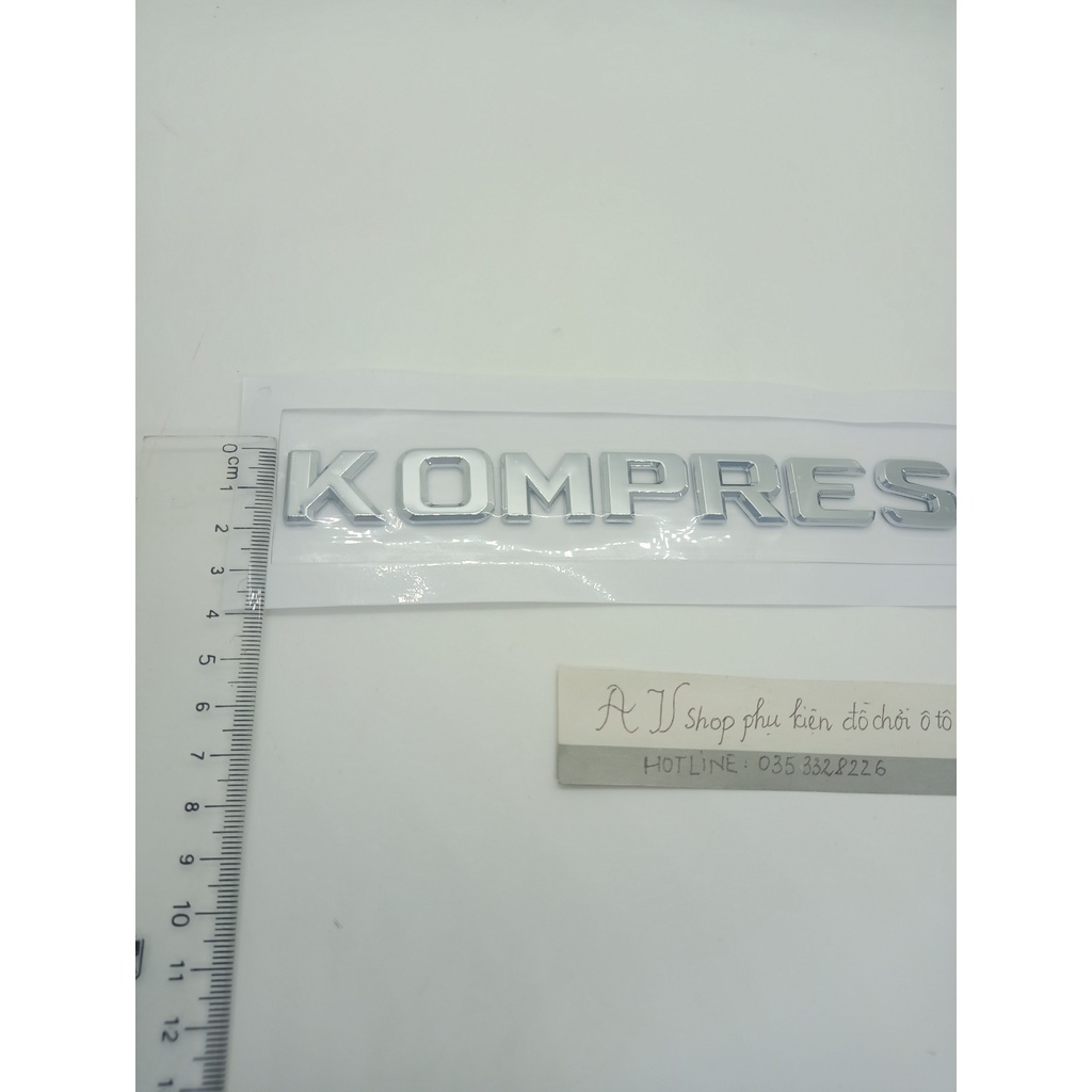 Miếng Dán Chữ Kompressor Bằng ABS Trang Trí Xe Hơi Mercedes Benz