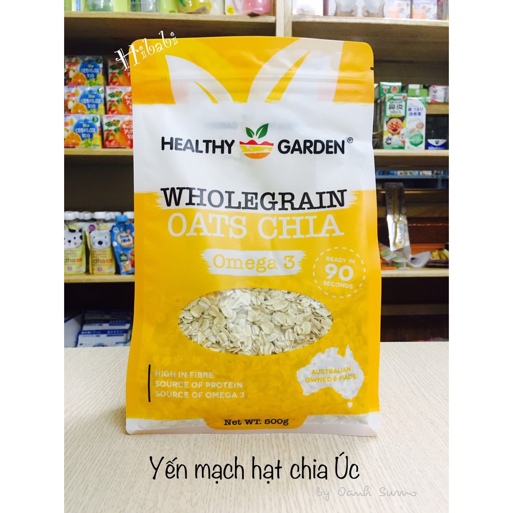 Yến mạch trộn hạt chia Whole Grain Oats Chia của Úc túi 500g