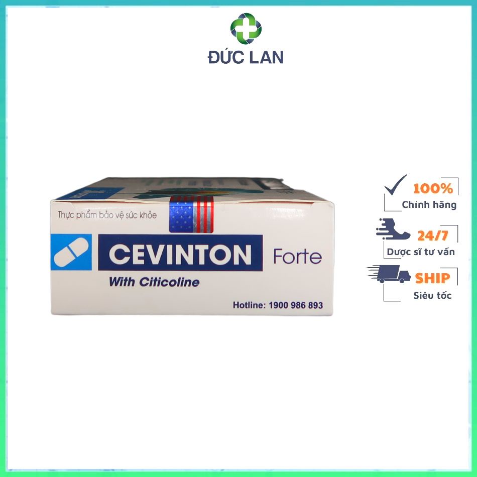CEVINTON FORTE WITH CITICOLINE HỘP 3 VỈ x 10 VIÊN - BỔ SUNG DƯỠNG CHẤT CHO NÃO