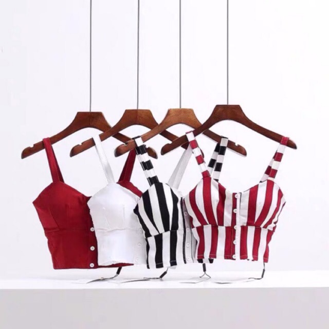 [ Mã WASTRUN4 giảm 10% tối đa 30K đơn 99K] Áo Hai Dây Croptop Có Đệm Ngực Cao Cấp Mới CT190