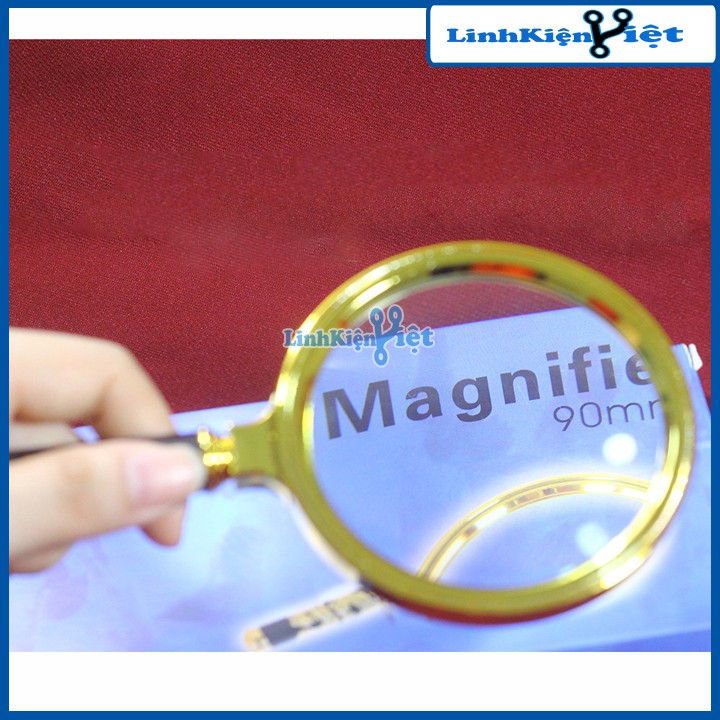 Kính Lúp Cầm Tay Magnifier X4 Tiện Lợi Mạ Vàng