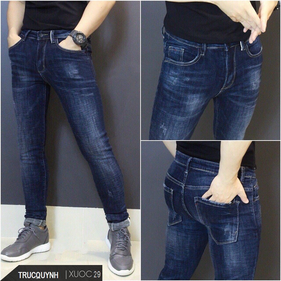 Quần jean nam chất bò cao cấp Jean co dãn 4 chiều cực đẹp form dáng skinny chuẩn_JEANNCD219