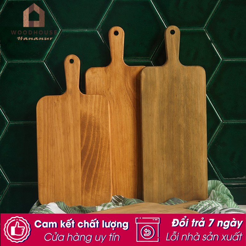 Hot Thớt gỗ Chef Teak  Đẳng Cấp Phong Cách Âu Mỹ - Dùng Cắt Thái Chặt Hoặc Trang Trí Thức Ăn 380x210 mm