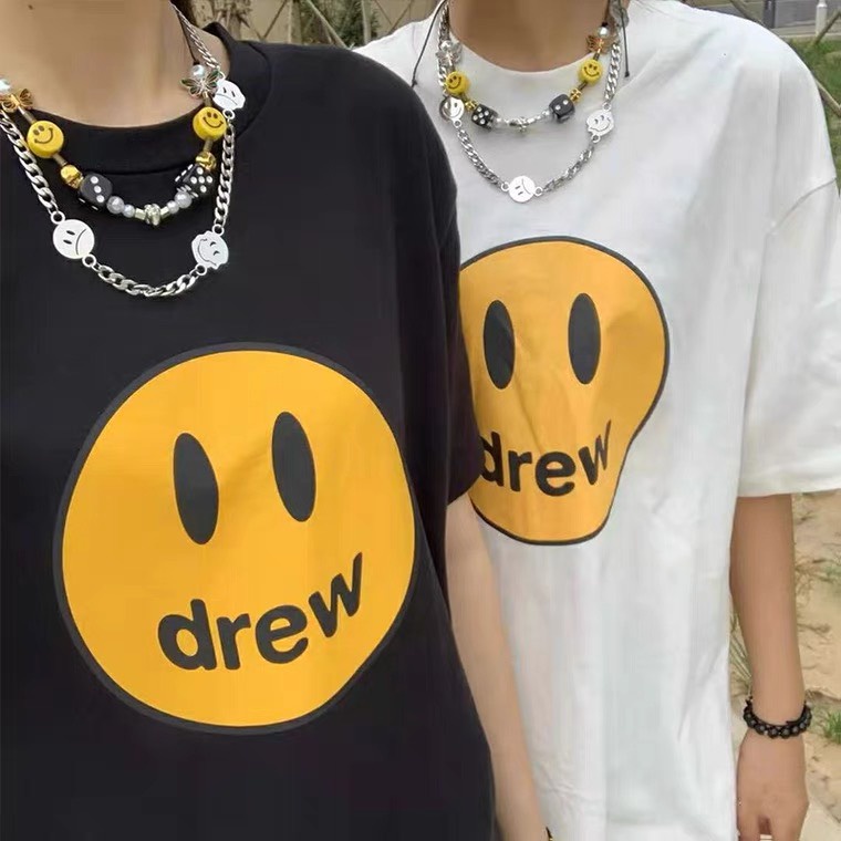 Áo thun Nam, Nữ Unisex Drew House mặt cười Basic, phông tay lỡ oversize form rộng, chất liệu 100% cotton cao cấp | BigBuy360 - bigbuy360.vn