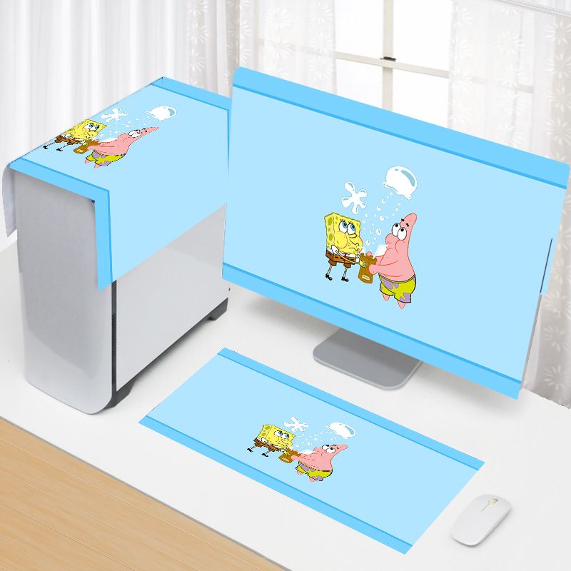 |Wmgjiaju22 Wmgjiaju20|Bộ 3 Tấm Vải Bọc Màn Hình lcd Máy Tính Chống Bụi in Hoạt Hình Đơn Giản Siêu Dễ Thương Bảo Vệ Toàn Diện