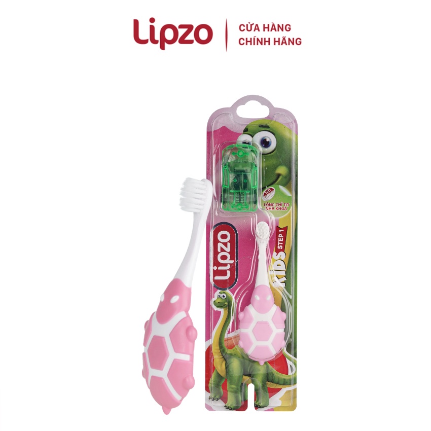 Bàn Chải Đánh Răng LIPZO Kids Step1 Cao Cấp Công Nghệ Chỉ Tơ Nha Khoa Siêu Mềm Dành Cho Trẻ Em Trên 2 Tuổi