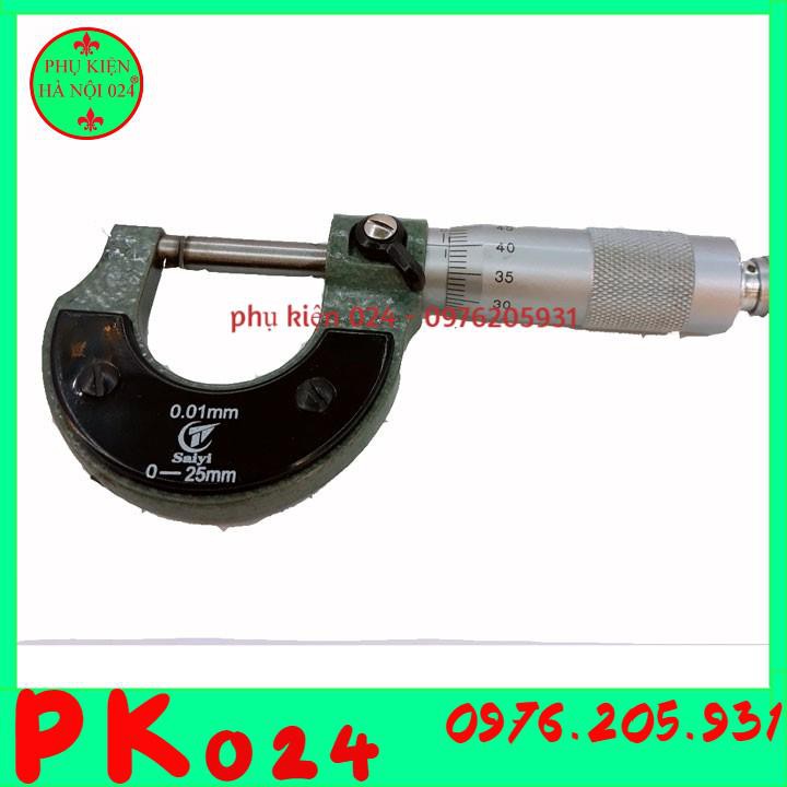 Panme đo ngoài cơ khí Saiyi 0-25mm sai số cho phép 0.01mm cao cấp