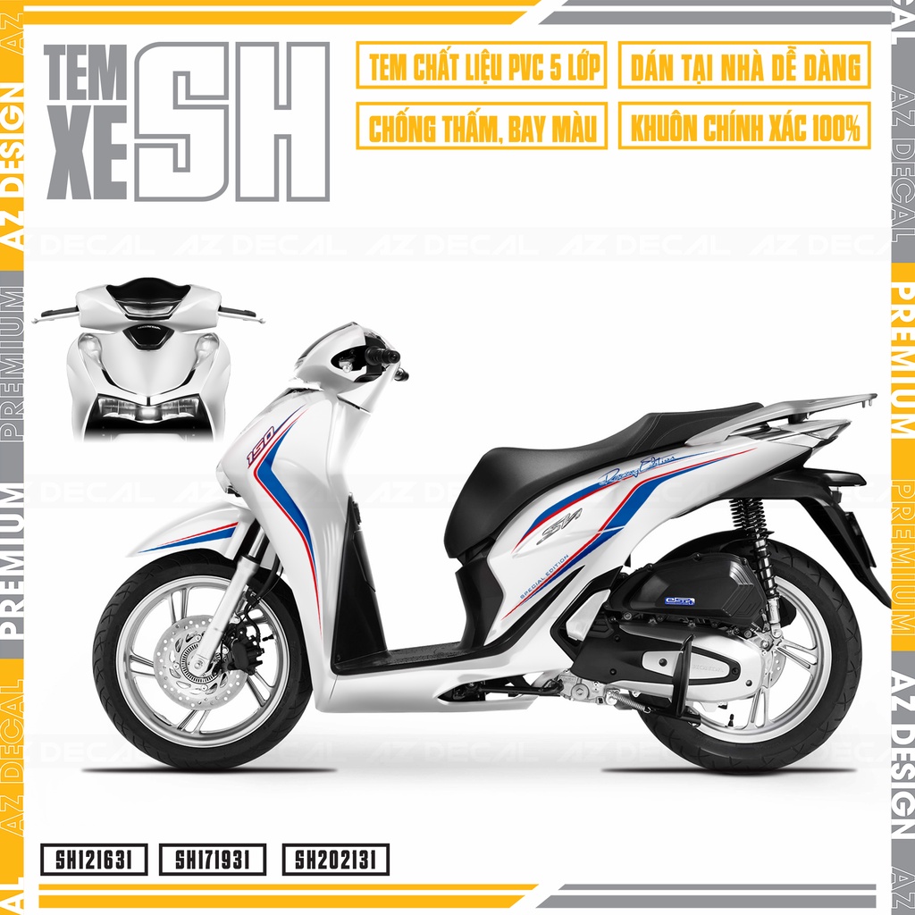 Tem Rời SH Mẫu Racing 150, Đa Dạng Màu Tem Dành Cho Xe SH 2012 - 2022 | SH31 | Decal Rời Chống Nước, Bền Màu, Dễ Sử Dụng