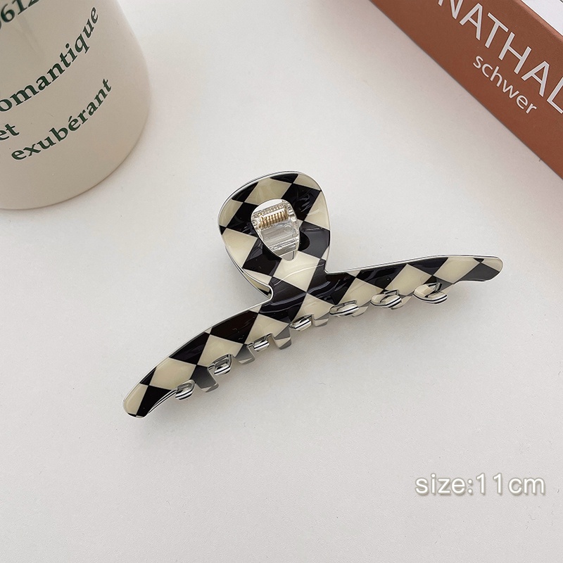 Kẹp tóc hình cá mập màu trắng đen phong cách Hàn Quốc