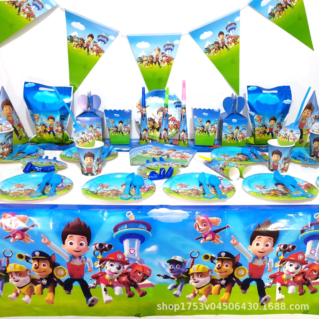 Set Phụ Kiện Trang Trí Bánh Sinh Nhật Cho Bé Chủ Đề Paw Patrol