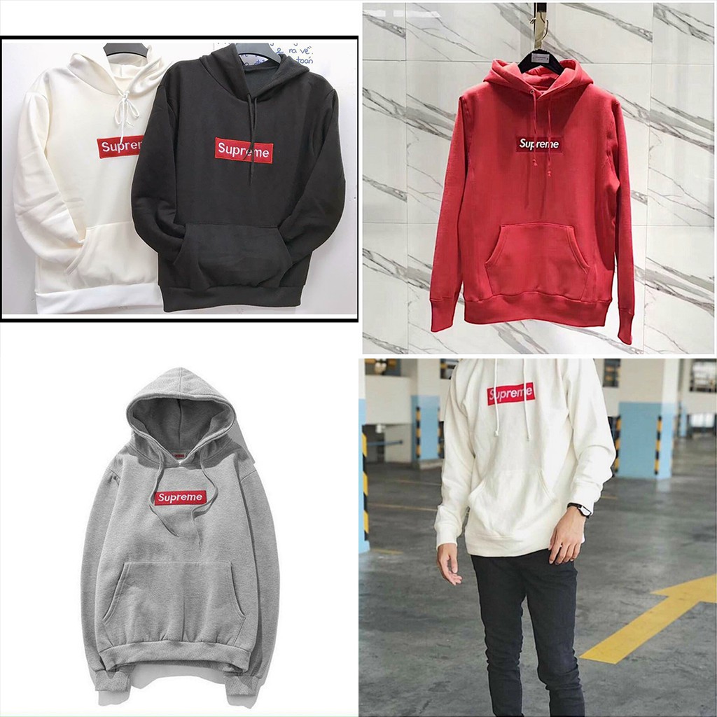 [Ảnh Thật] Áo Khoác Hoodie Nỉ Bông Nữ Thêu Chữ Supreme 3 size M L XL AK133